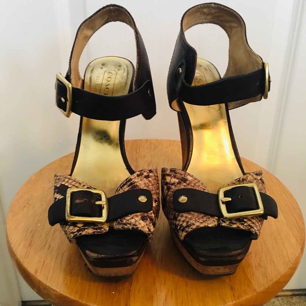 Coach platform sandals